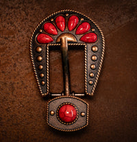 3/4" Desert Bloom Red Buckle