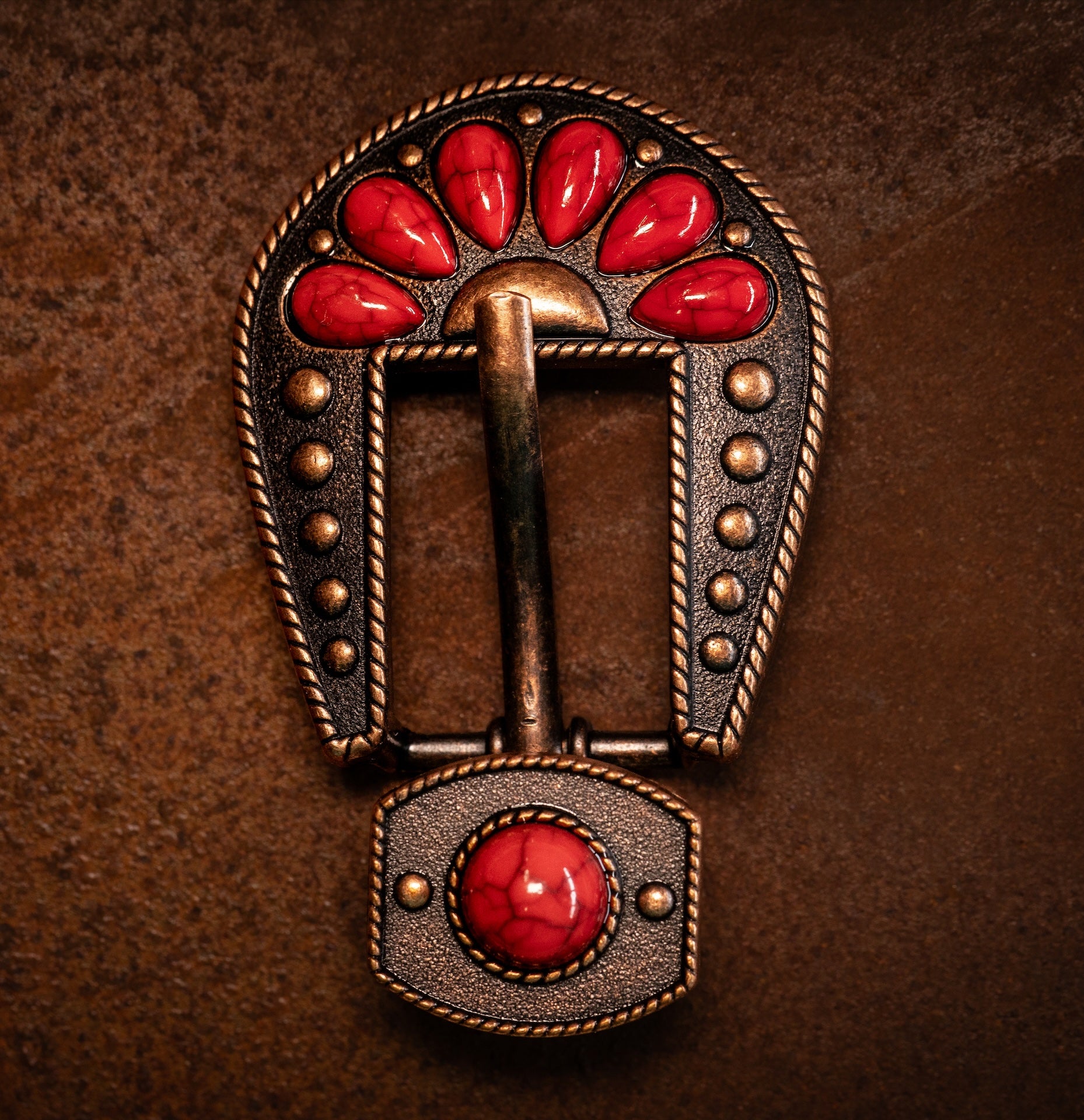 3/4" Desert Bloom Red Buckle