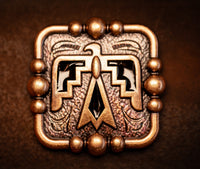 1.5” Desert Thunderbird Concho with black color enamel
