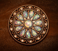 2” Desert Bloom Concho with Opal Color Stones