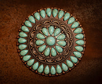 3” Desert Bloom Concho with Turquoise Stones