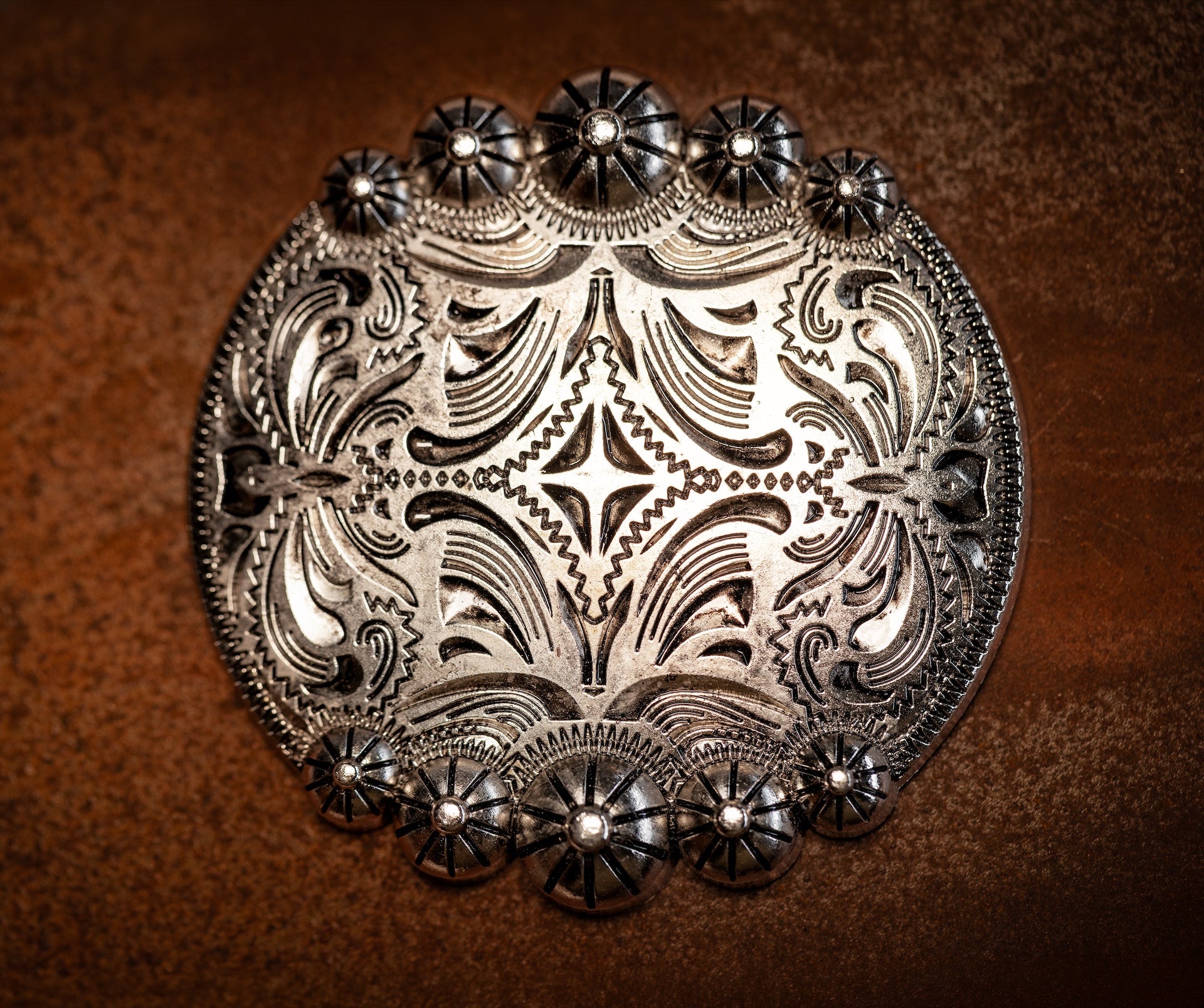 3” Antique Nickel Big Ranchero Concho