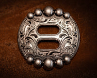1.5" Antique Nickel Slotted Concho
