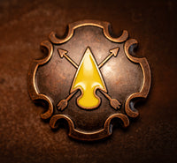 1.5” The Pathfinder Concho with Yellow Enamel