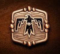 1.5” Copper Southwest Black Thunderbird concho