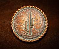1.5" Copper Patina Cactus Concho
