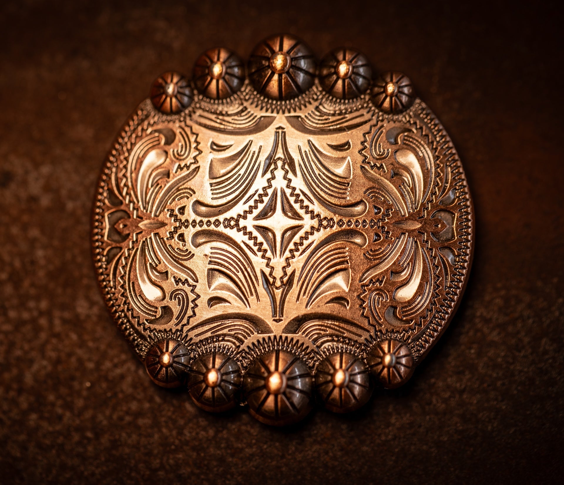 1.5" Antique Copper Lil Ranchero Concho