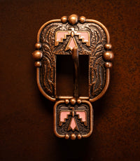3/4" Desert Thunderbird Buckle with pink enamel