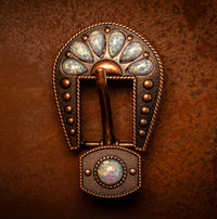 3/4" Desert Bloom Buckle with Opal Stones