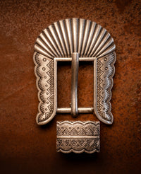 3/4" Antique Nickel Aztec Buckle