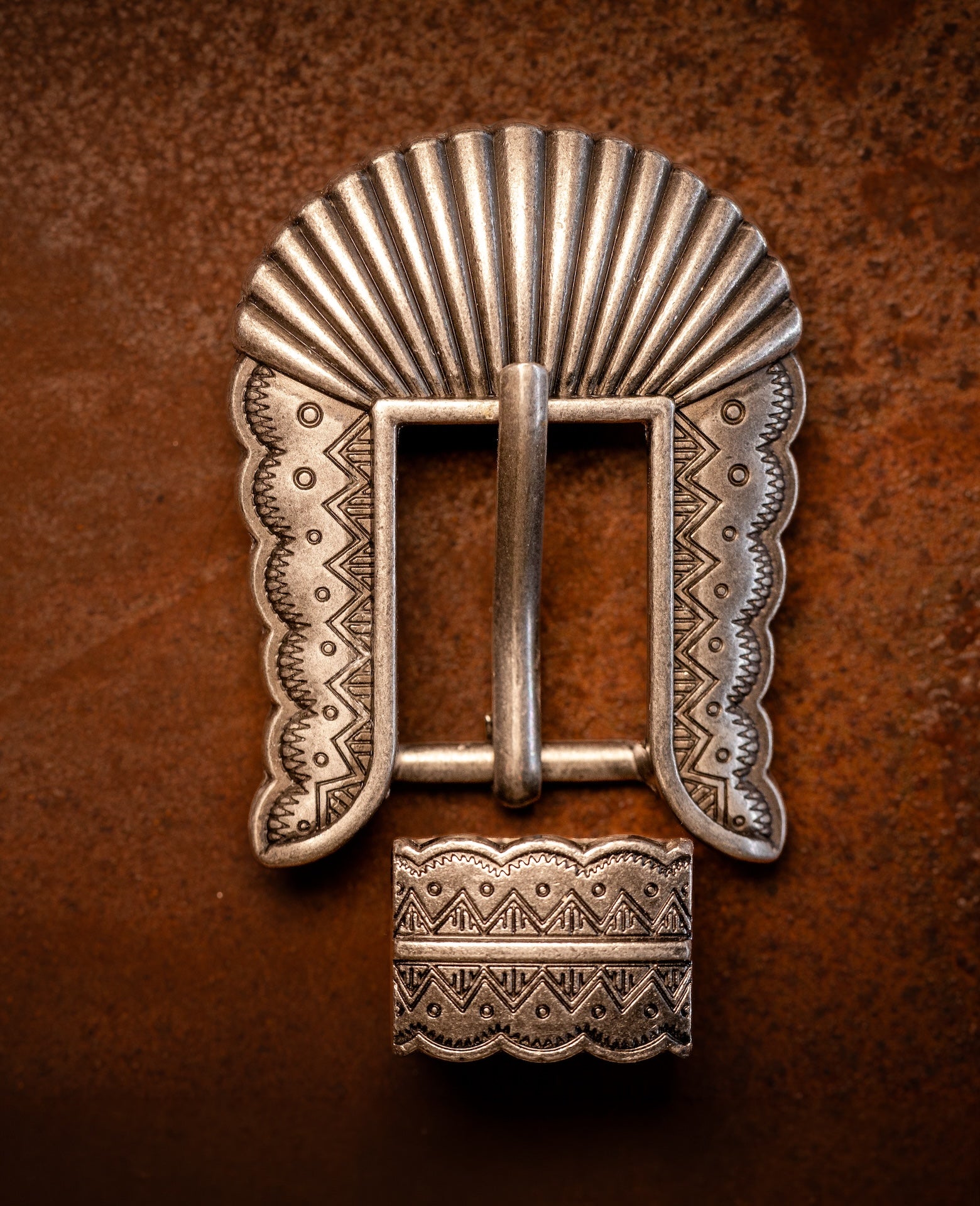 3/4" Antique Nickel Aztec Buckle