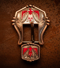 3/4" Copper Thunderbird Red Buckle
