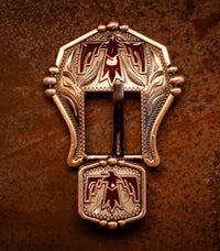 3/4" Desert Thunderbird Burgundy Buckle