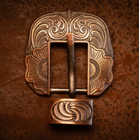 3/4" Copper Floral Buckle