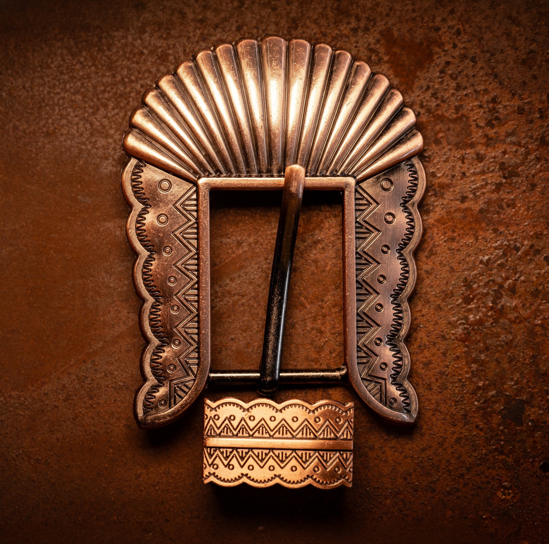 1" Copper Aztec Buckle
