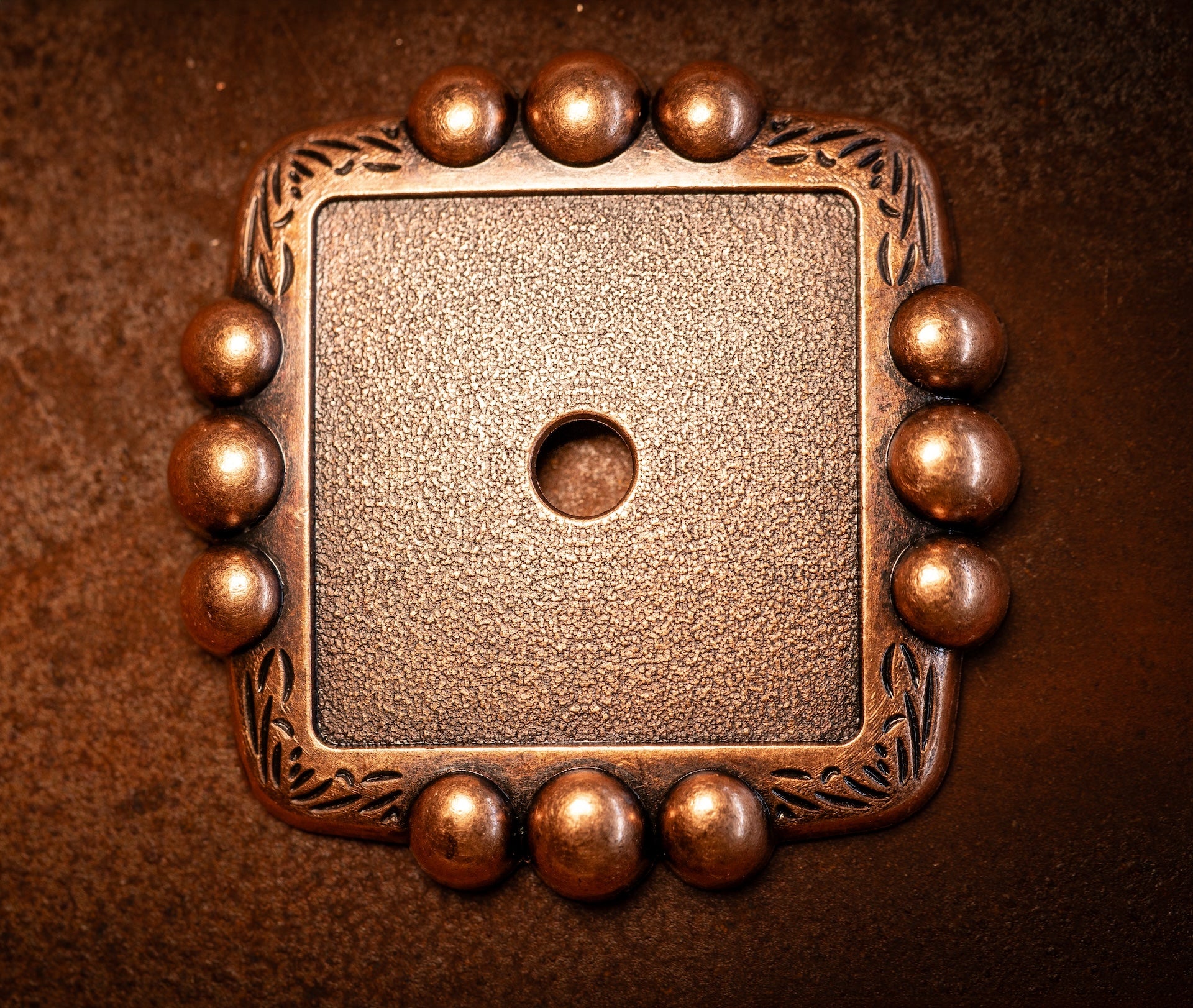 2.25" Antique Copper Backer Concho