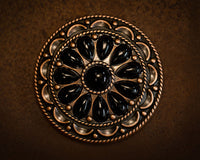 2” Desert Bloom Concho with Black Stones
