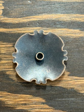 Load image into Gallery viewer, 1.5” copper cross arrow concho with yellow enamel
