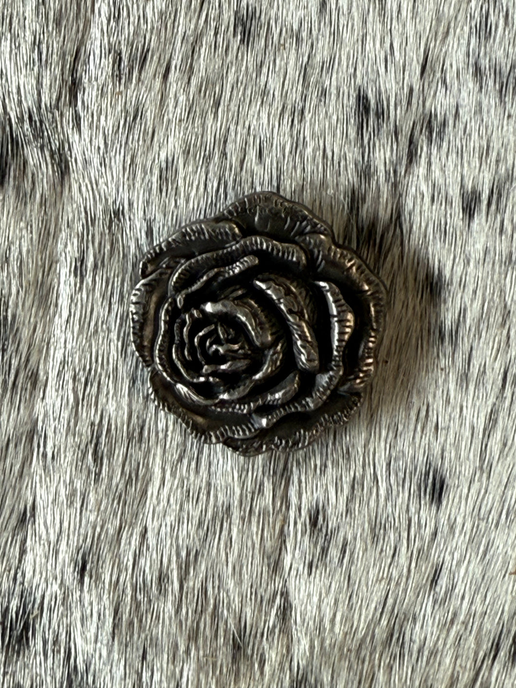 1” Antique Nickel Rose Concho