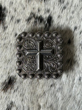 Load image into Gallery viewer, 1.25” Antique Nickel Square Cross Concho
