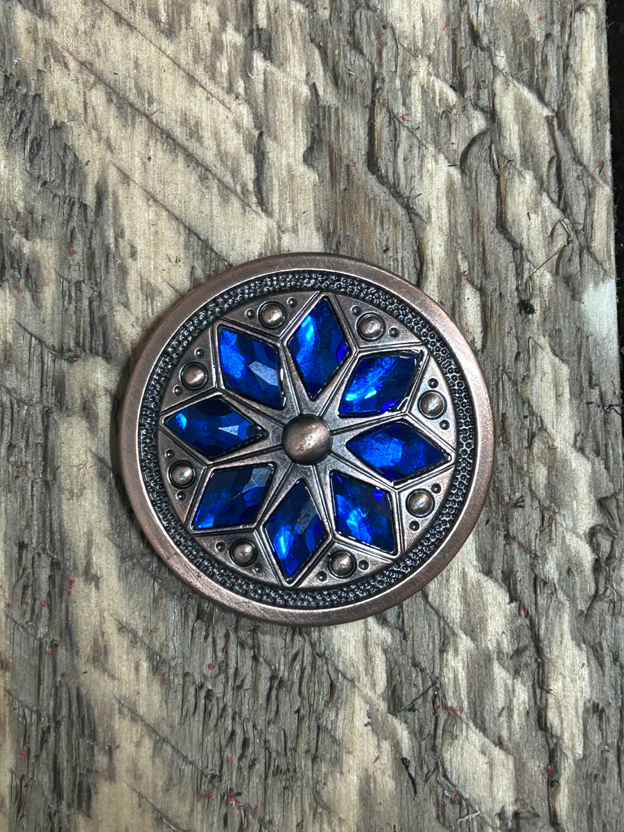 10 Conchos A Vite Con Testa Indiana Anticata 35mm – Per Pelletteria, Selle, Cinture
